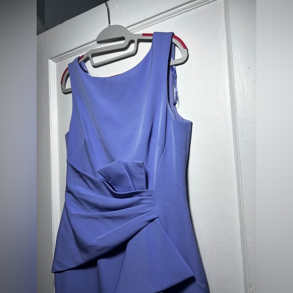 Eliza J Cascading-Ruffle Gown Dress in Periwinkle Light Blue - Picture 8 of 15